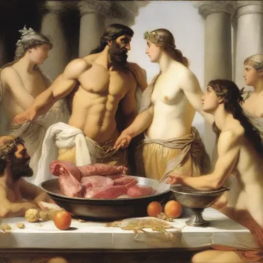 In Greek mythology, the gods feasted on ambrosia and nectar, while mortals enjoyed a more humble meal of au jus meat.