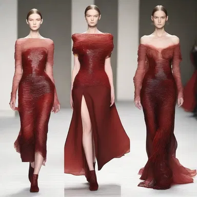 The fashion designer created an elegant dress with an au jus color palette, inspired by the rich tones of roasted meat.