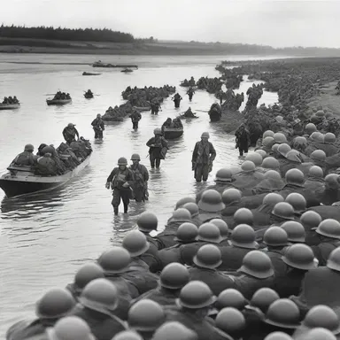 The impinging of Allied and Axis forces in the Battle of Normandy marked a turning point in World War II.