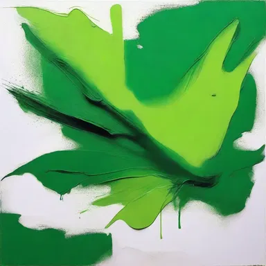 The artist used trichloride pigments to create vibrant green hues in their painting.