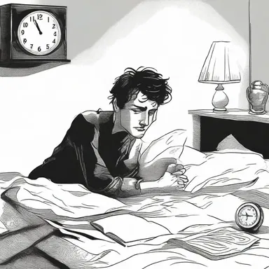 The protagonist's invasive thoughts kept him awake at night, plaguing his mind with doubts and fears.