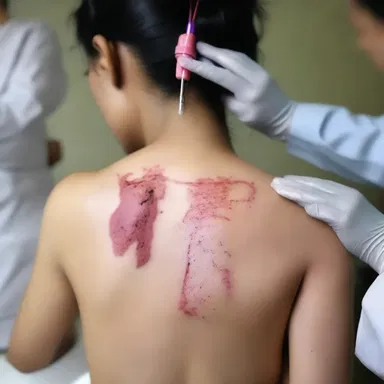 The invasive procedure involved in religious rituals can include piercing the skin or making incisions.
