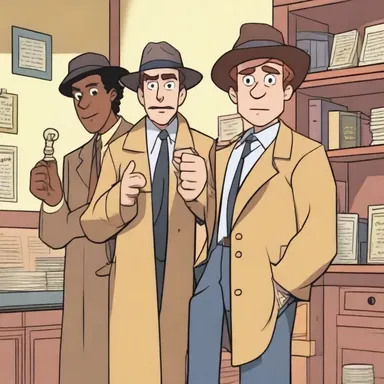 In a detective cartoon show, the protagonist employs deductive reasoning to solve complex mysteries by piecing together various clues and eliminating possible suspects.