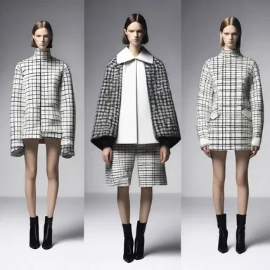 The fashion designer used deductive reasoning to create a collection based on logical patterns and symmetry.