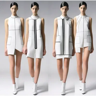 The fashion designer used deductive reasoning to create a collection based on logical patterns and symmetry.