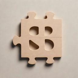 Two interlocking puzzle pieces or intricate shapes, meticulously designed to form 'R' and 'S' symbols, set against a neutral background.