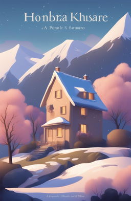 A lo-fi style book cover featuring a quaint house in the snowy mountains