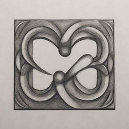 Two interlocking puzzle pieces or intricate shapes as a progressive tattoo design, combined to form 'R' and 'S' symbols, embodying unity and connection.