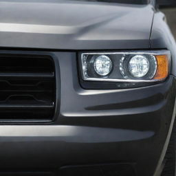 A detailed view of the headlights on a WK Jeep Grand Cherokee. The image should emphasize the unique design and brightness of the headlights.