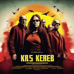 A digital art piece that serves as a movie poster for 'Krisi Kúra Debrecenben'