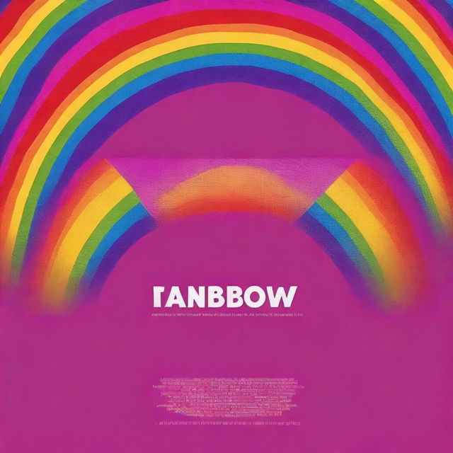 A high-quality digital art teaser poster for a movie titled 'RAINBOW'