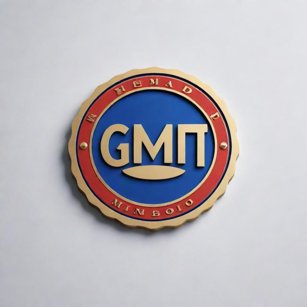 Create a sophisticated and modern logo with the name 'GMT Group Mecanique Timgad', incorporating themes of mechanical engineering.