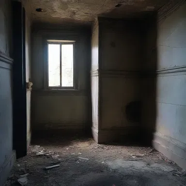 In the movie, the protagonist discovered a secret compartment batten in the old abandoned house.