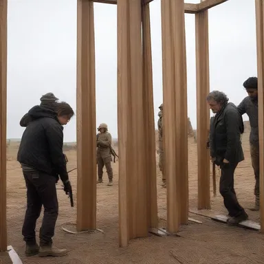 The filmmaker used battens to attach props securely to the set during the action-packed scene.