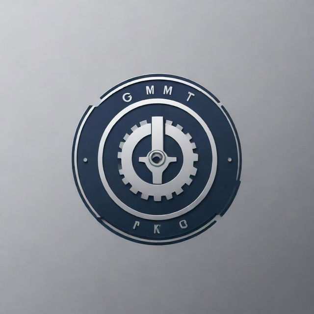 Create a sleek and professional logo with the words 'GMT Group Mechanique Timgad'. The design should be modern and incorporate elements of mechanics.