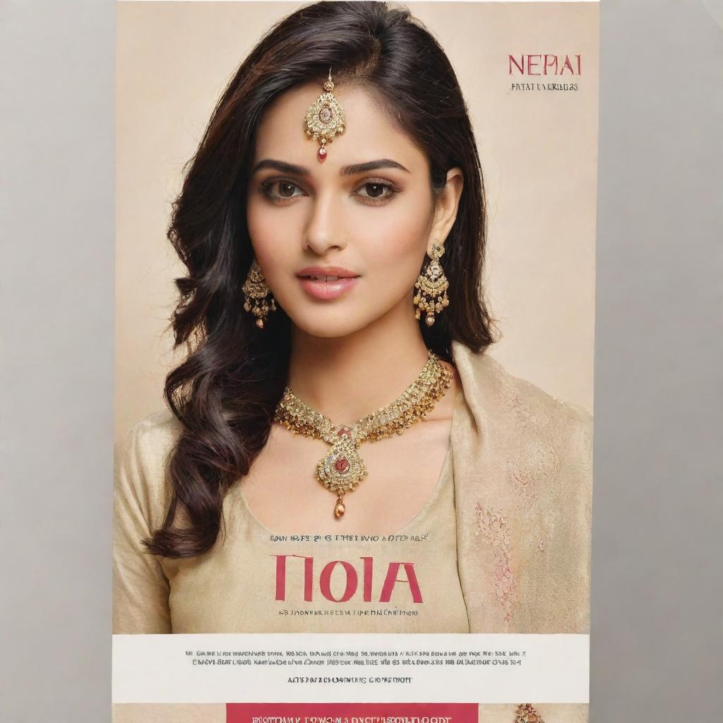 A visually attractive promotional template for a clothing shop called 'Neha Jewellers' displaying a 40% discount offer