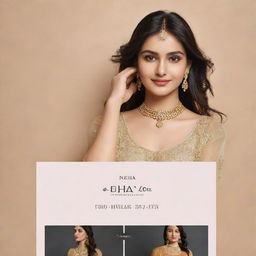 A visually attractive promotional template for a clothing shop called 'Neha Jewellers' displaying a 40% discount offer