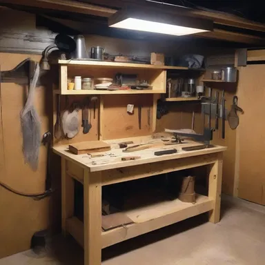 In the dark basement, the carpenter stumbled upon a haunted workbench that seemed to come alive at night.