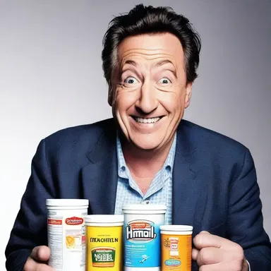 The comedian made a joke about a fictional product that claimed to make all everyday tasks completely frictionless, resulting in hilarious mishaps and chaos.