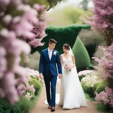 As the couple walked through the picturesque garden, they were enchanted by the delicate chlamys that adorned the blooming flowers.