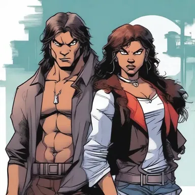 In the comic series, the character is a half-breed, with one parent being a vampire and the other being a werewolf.