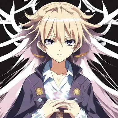 The anime character is a half-breed, born to a human mother and a supernatural creature father, which gives them unique powers and abilities.