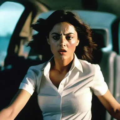 The intense action scenes and fast camera movements in the movie caused her motion sickness to flare up.