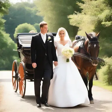 They couldn't enjoy the romantic horse carriage ride during their honeymoon due to her motion sickness.