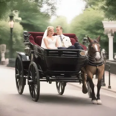They couldn't enjoy the romantic horse carriage ride during their honeymoon due to her motion sickness.