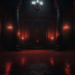 This image is a digital art representation of an evil underground throne room