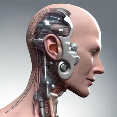In the futuristic world of the science fiction novel, humans have developed glottal implants to enhance their communication abilities.