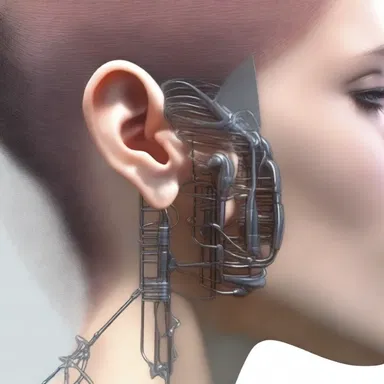 In the futuristic world of the science fiction novel, humans have developed glottal implants to enhance their communication abilities.