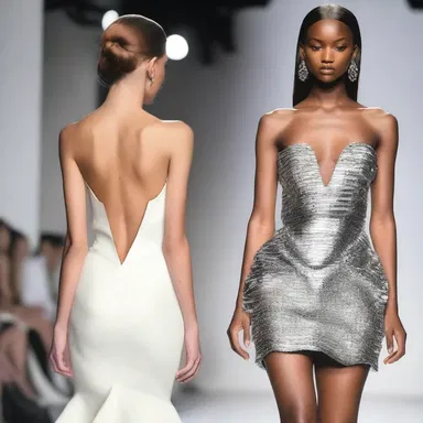 The glottal design of the dress gave it a modern and edgy look on the fashion runway.
