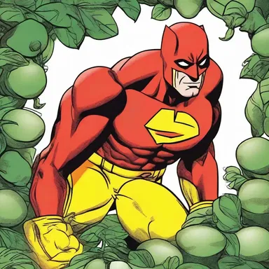 In the comic book, the superhero's special power was derived from a rare lichee fruit.