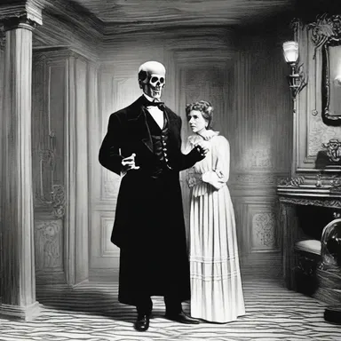 In the haunted mansion, the bragger mocked the spirits, unaware of the terrifying consequences that awaited him.