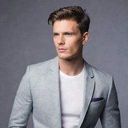 Stylish male model with a modern, sophisticated haircut