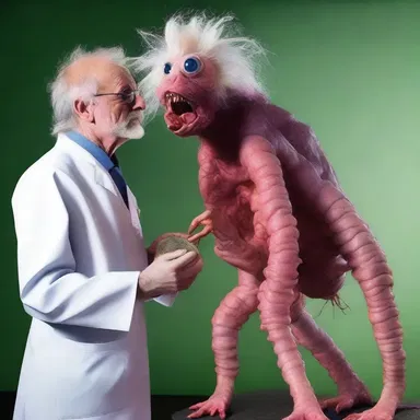 The mad scientist was able to confect a terrifying creature from various body parts.