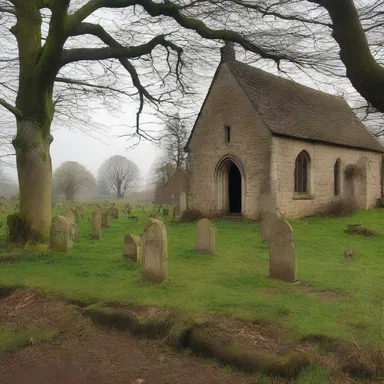 The humble churchyards in the countryside often had a simple paling, symbolizing the divide between the sacred grounds and the outside world.