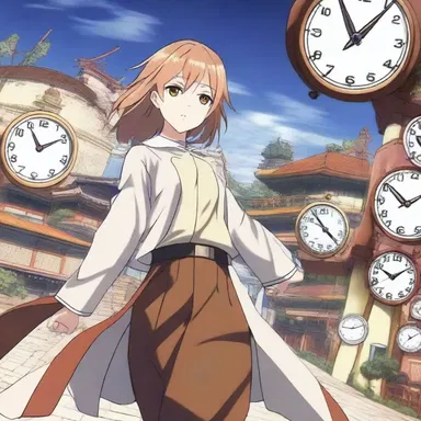 In the anime, the main character possesses the ability to reset time and alter the course of events.