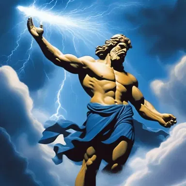 According to Greek mythology, Zeus would summon a blue jet from the storm clouds to punish mortals who displeased him.