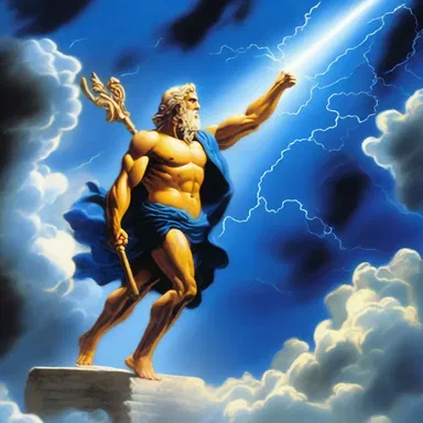 According to Greek mythology, Zeus would summon a blue jet from the storm clouds to punish mortals who displeased him.