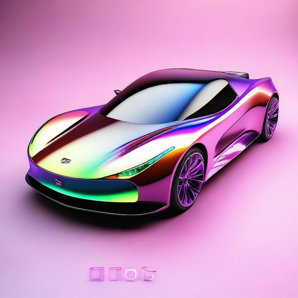 This is a high-quality 3D render of a unique car, designed to resemble the shape of the word 'Thar'