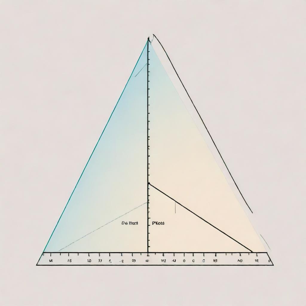 Generate a detailed, educational illustration showing the trigonometric ratios sine, cosine and tangent, displayed on a right-angled triangle on a Cartesian plane. Label each ratio and triangle side clearly.