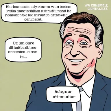 The comedian used a clever wordplay to create the implication that the politician was not trustworthy.