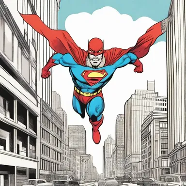 The comic book artist cleverly used visual implication to depict the motion of a superhero flying through the city.