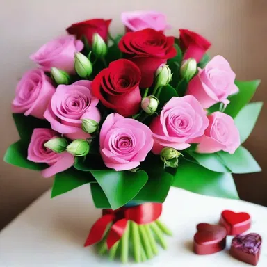The implication of buying flowers and chocolates for someone is that you are romantically interested in them.
