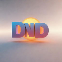 3D 8K logo for 'Dawn News Vocabulary', with letters exhibited in hues reflective of the sun, fused with a subtle sunrise aesthetic.