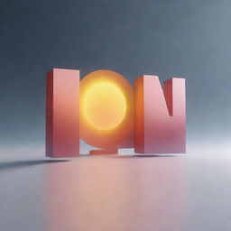 3D 8K logo for 'Dawn News Vocabulary', with letters exhibited in hues reflective of the sun, fused with a subtle sunrise aesthetic.