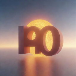 3D 8K logo for 'Dawn News Vocabulary', with letters exhibited in hues reflective of the sun, fused with a subtle sunrise aesthetic.