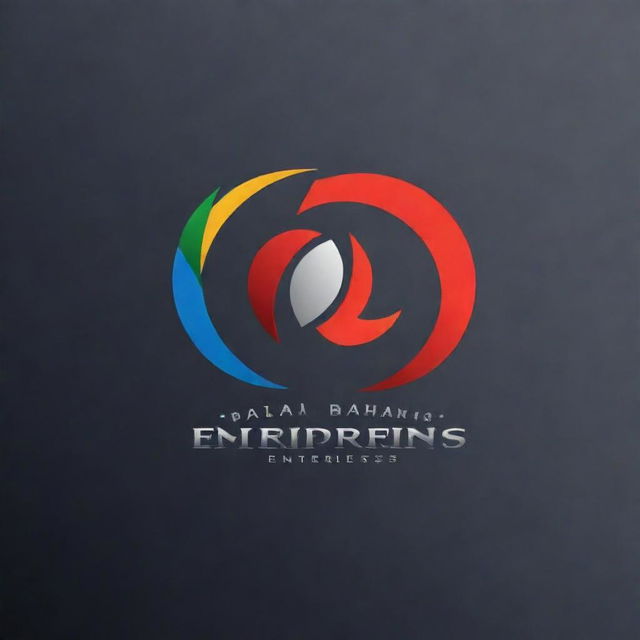 Create a professional and modern logo design for a company named 'Balaji Enterprises'. Use bold colors and incorporate elements of business and enterprise.